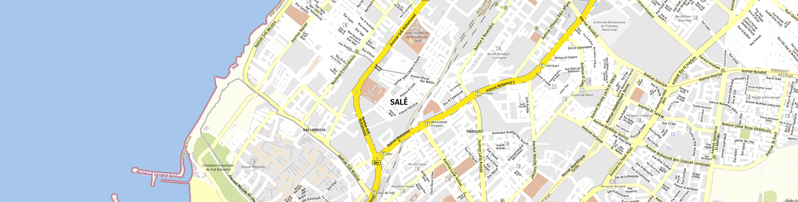 Stadtplan Salé zum Downloaden.