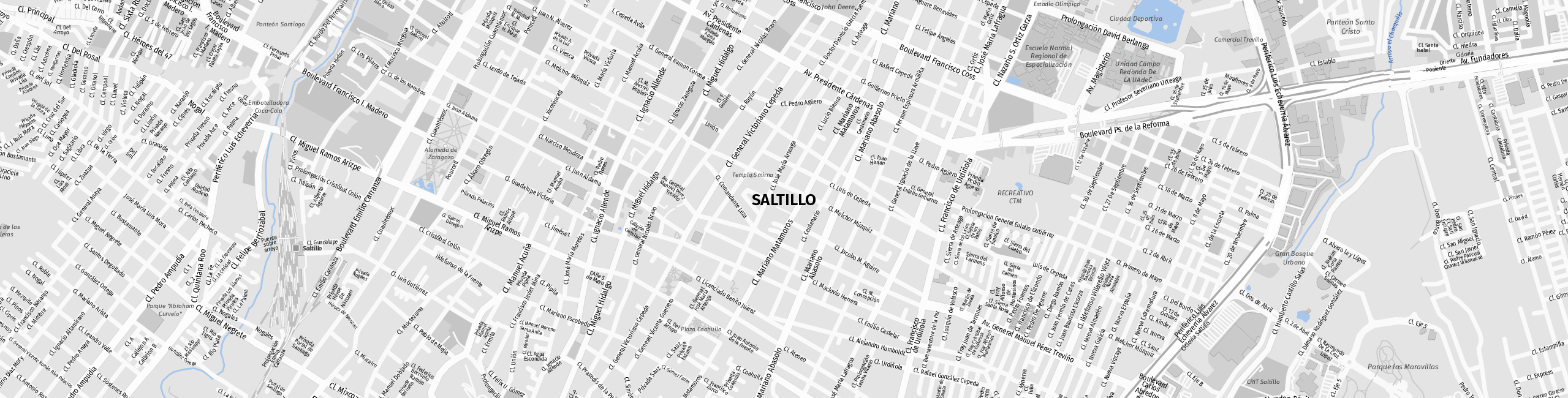Stadtplan Saltillo zum Downloaden.
