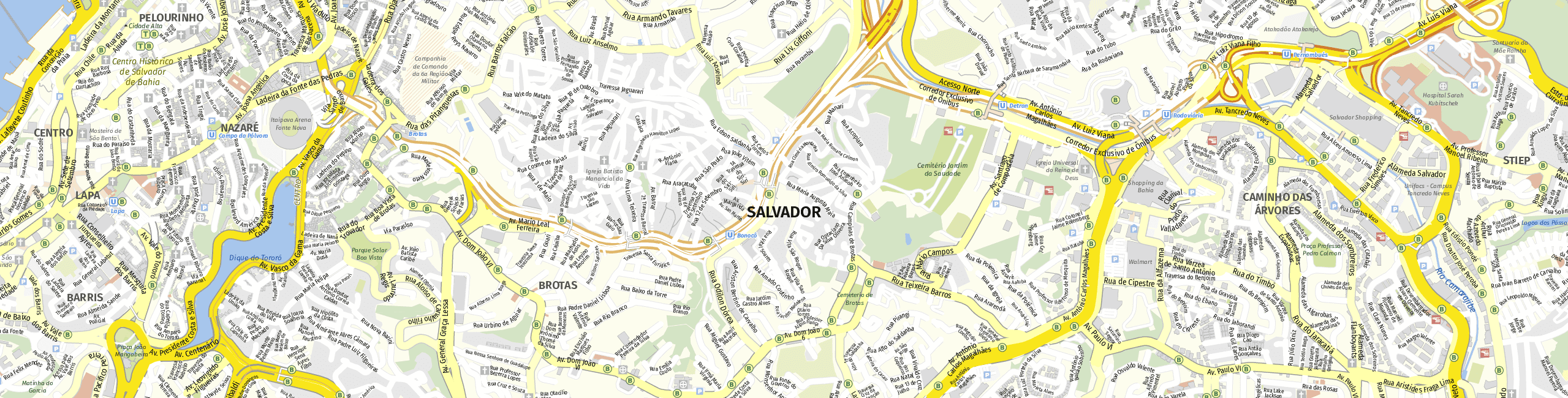 Stadtplan Salvador zum Downloaden.