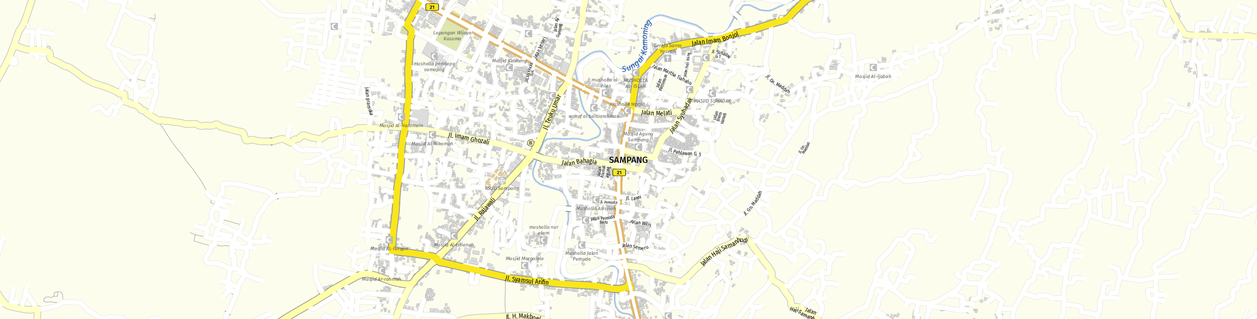 Stadtplan Sampang zum Downloaden.
