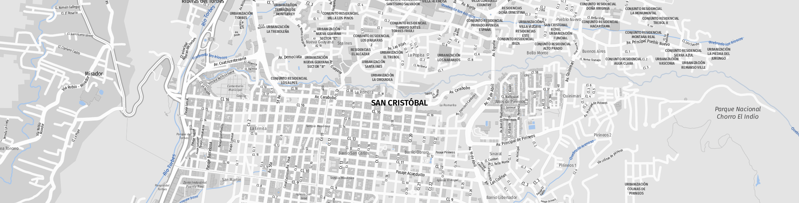 Stadtplan San Cristóbal zum Downloaden.