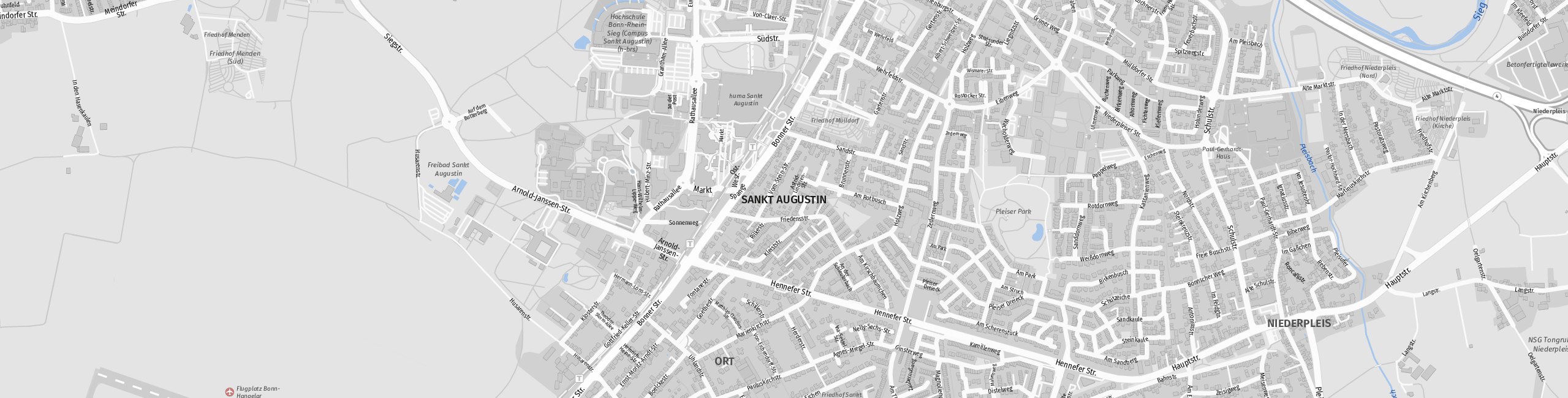 Stadtplan Sankt Augustin zum Downloaden.