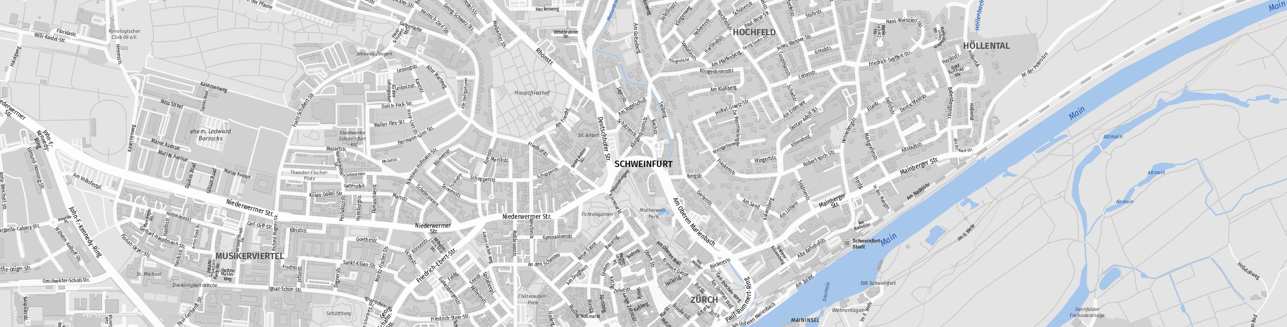 Stadtplan Schweinfurt zum Downloaden.
