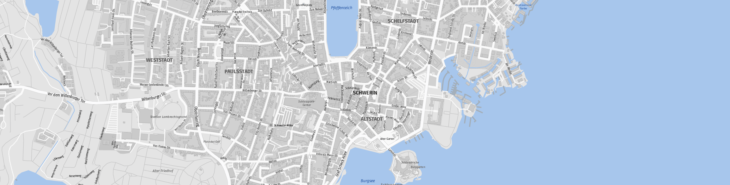 Stadtplan Schwerin zum Downloaden.