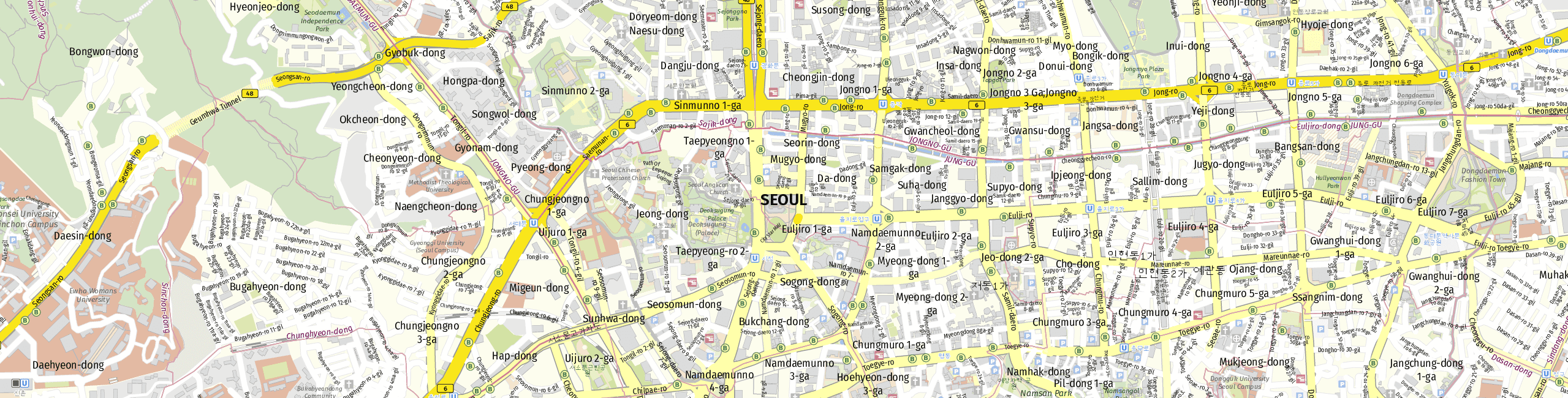 Stadtplan Seoul zum Downloaden.