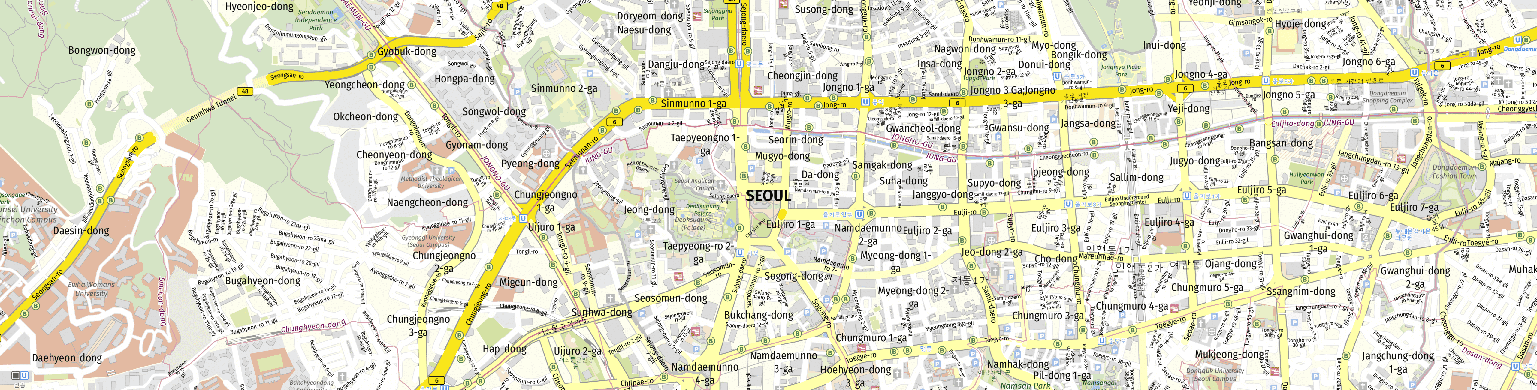 Simple seoul tourist map 60 photos - Guidebookbali.com