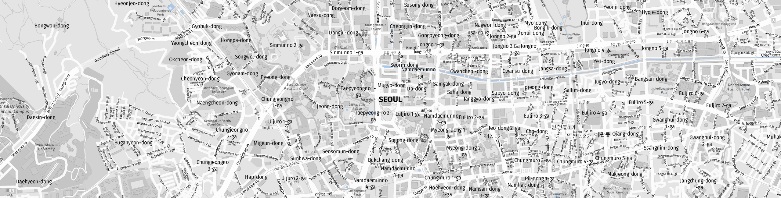 Stadtplan Seoul zum Downloaden.