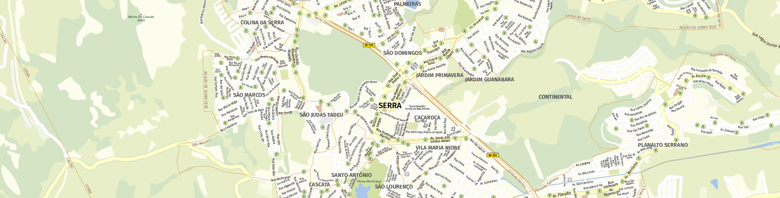 Stadtplan Serra zum Downloaden.