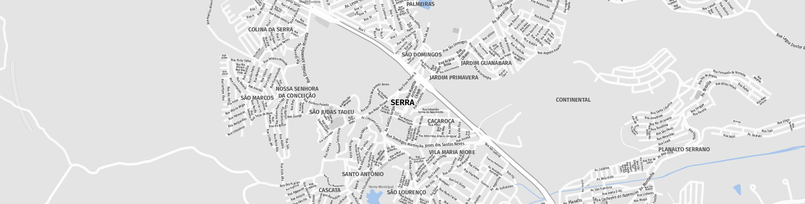 Stadtplan Serra zum Downloaden.
