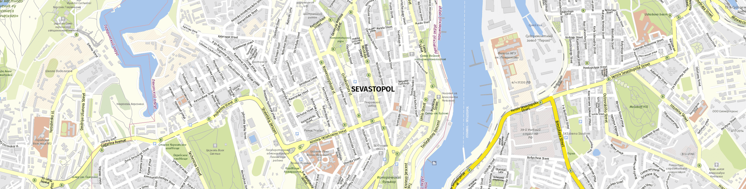 Stadtplan Sevastopol zum Downloaden.