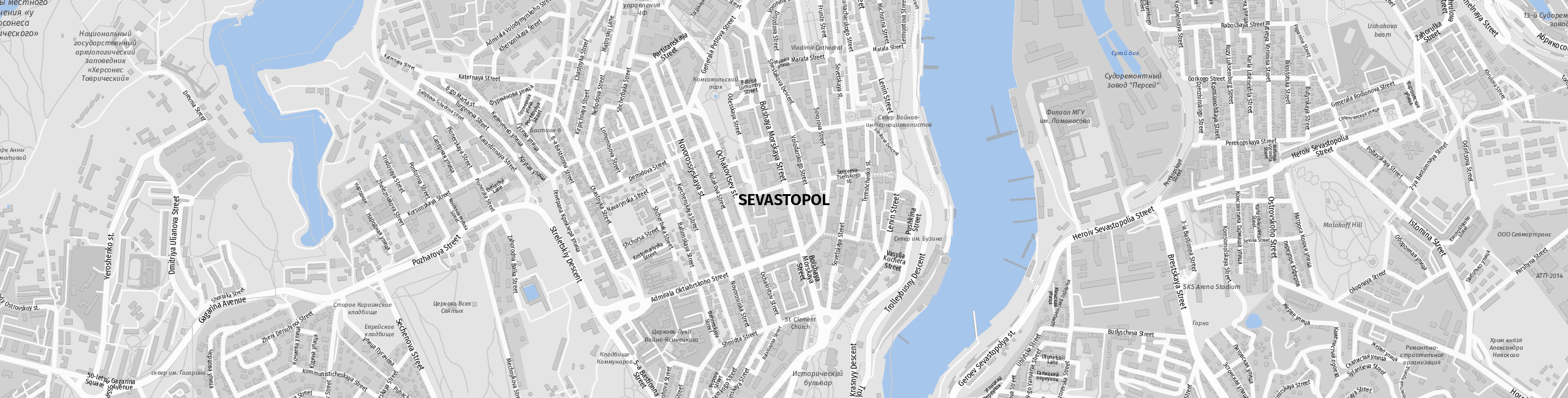 Stadtplan Sewastopol zum Downloaden.