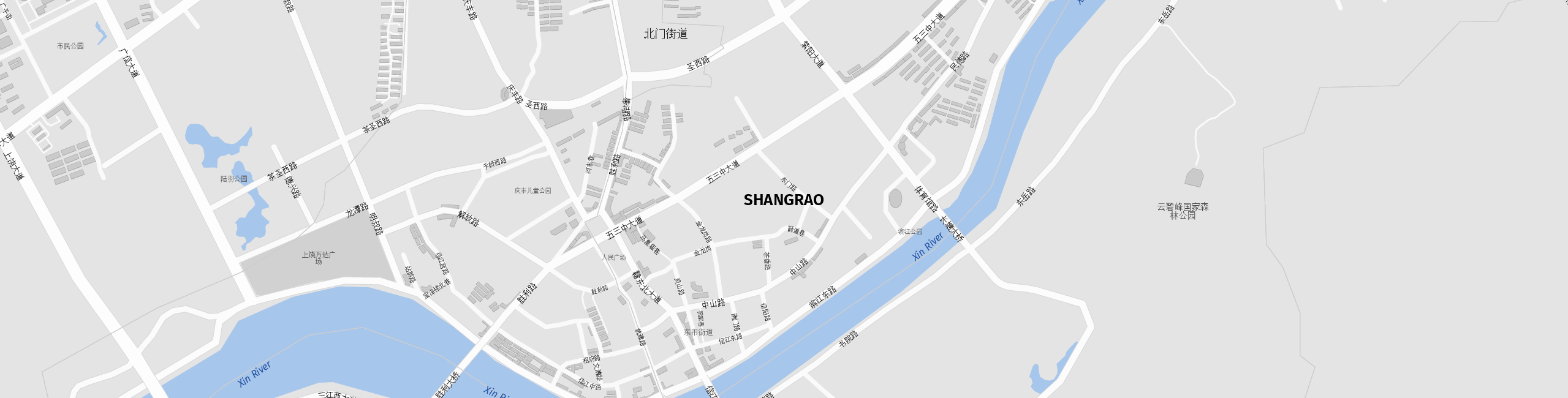 Stadtplan Shangrao zum Downloaden.