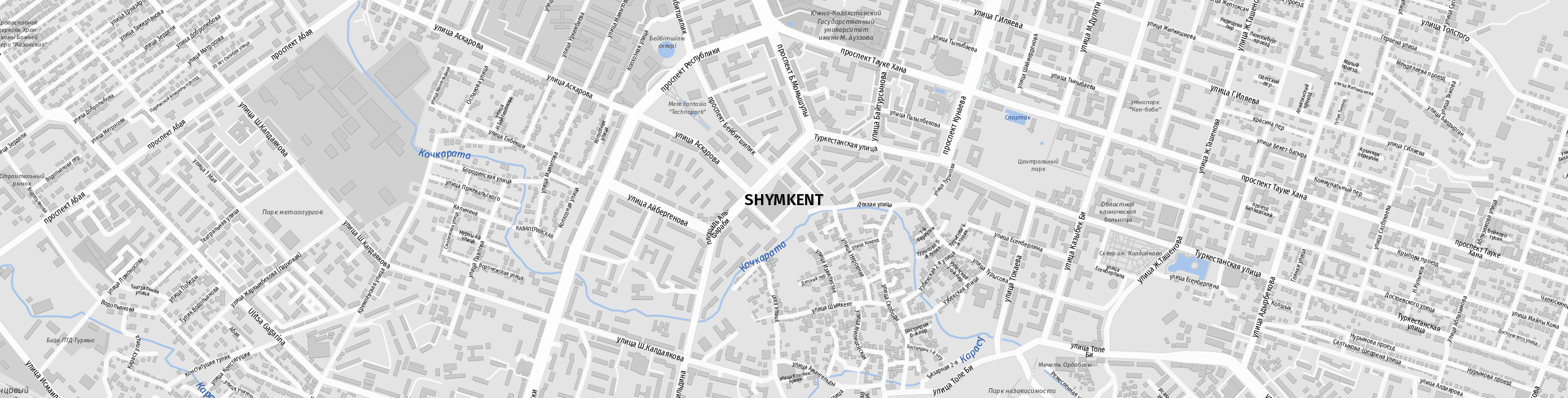 Stadtplan Schymkent zum Downloaden.