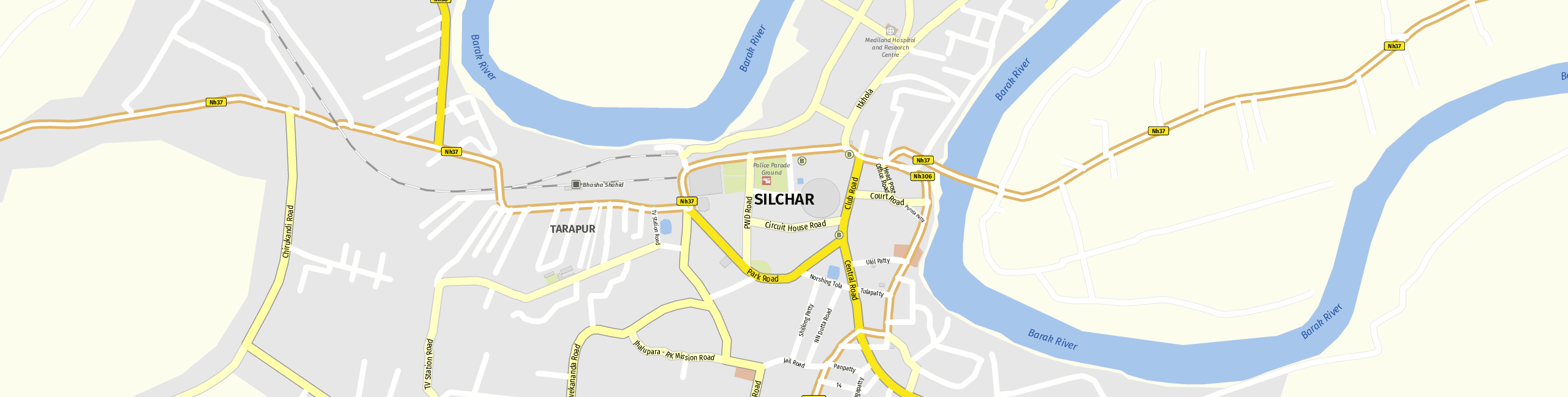 Stadtplan Silchar zum Downloaden.