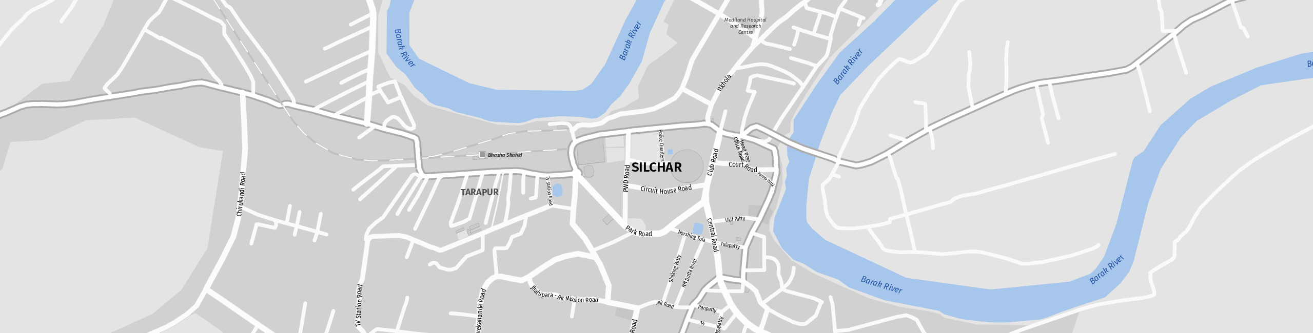 Stadtplan Silchar zum Downloaden.