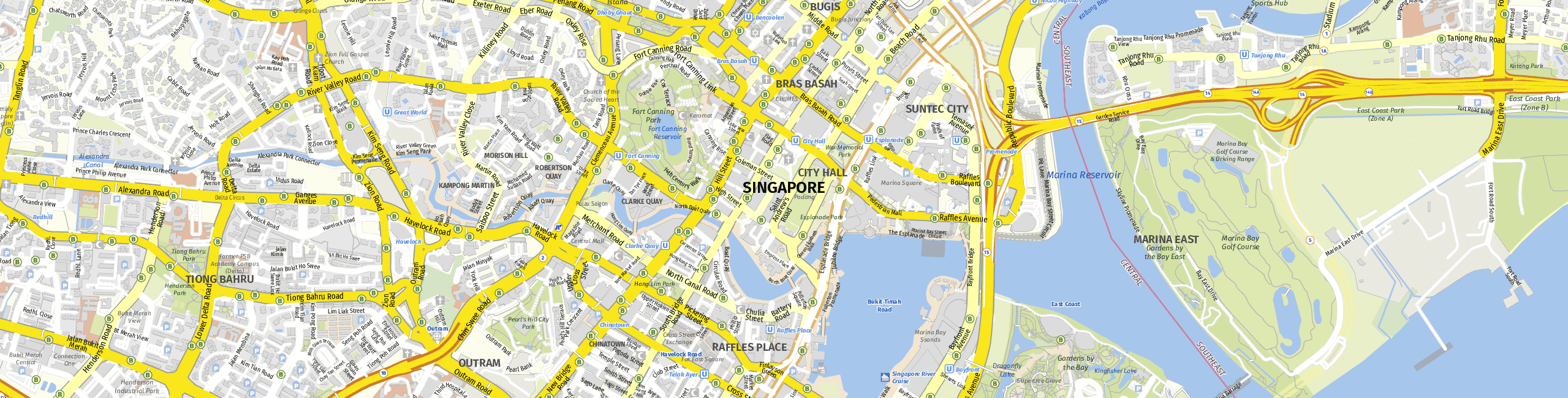 Stadtplan Singapur zum Downloaden.