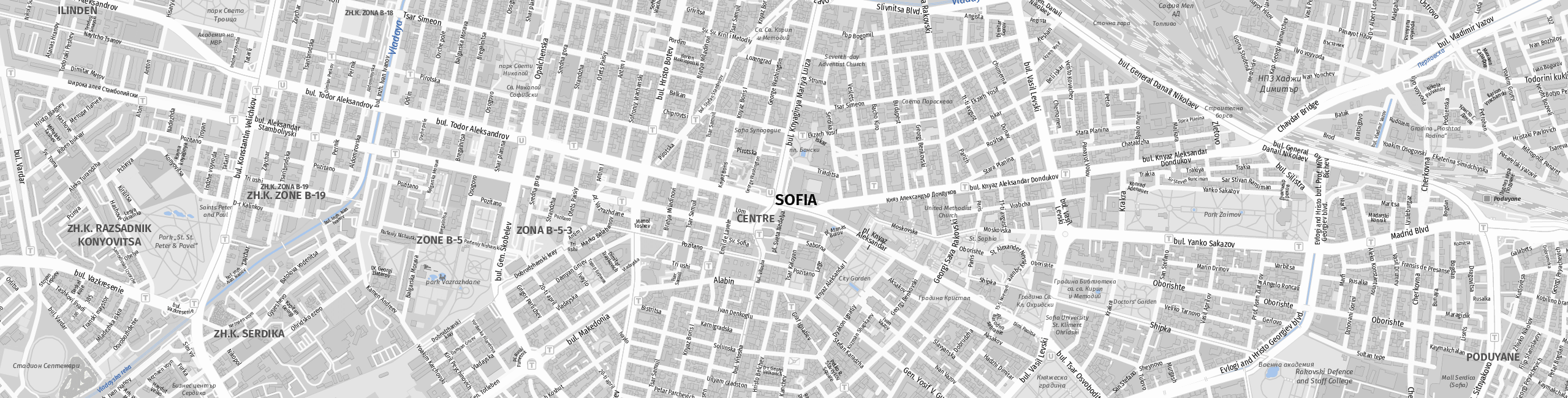 Stadtplan Sofia zum Downloaden.