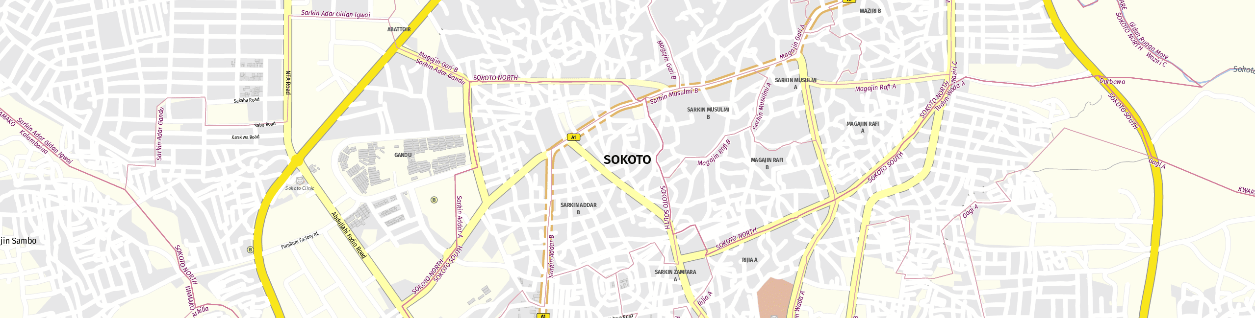 Stadtplan Sokoto zum Downloaden.