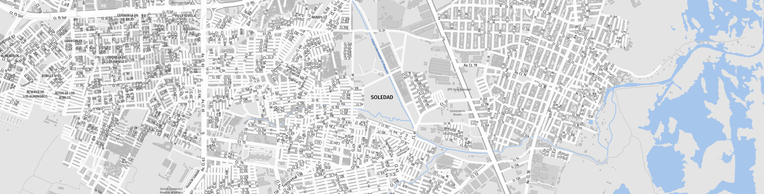 Stadtplan Soledad zum Downloaden.