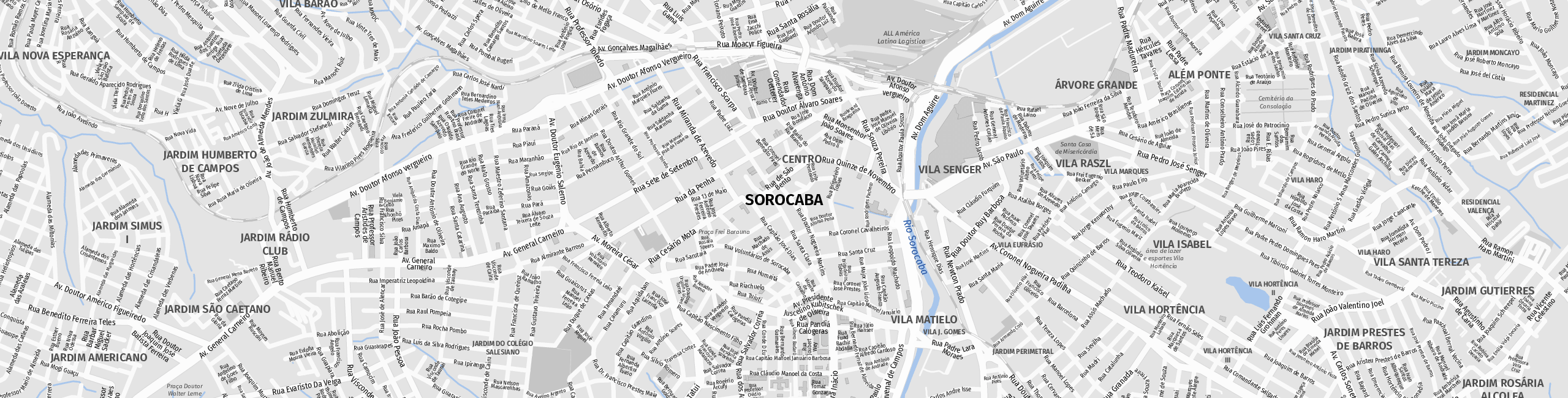 Stadtplan Sorocaba zum Downloaden.