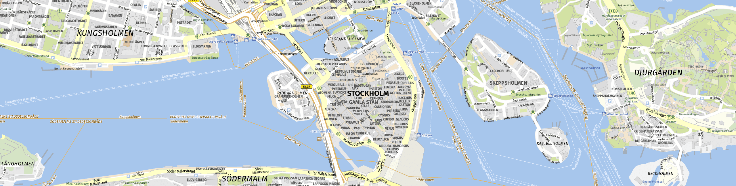 Stadtplan Stockholm zum Downloaden.