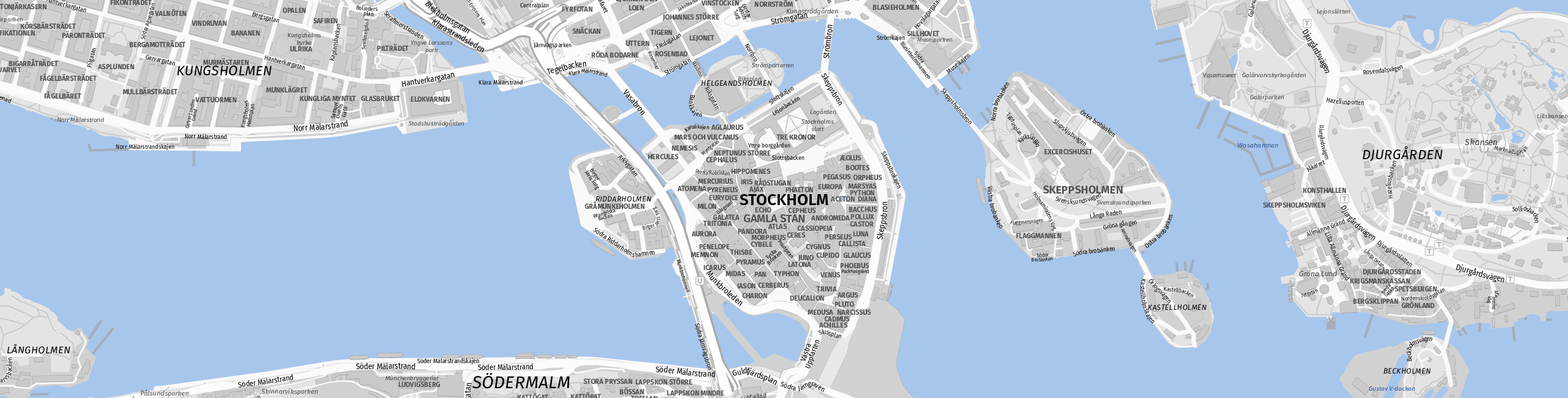 Stadtplan Stockholm zum Downloaden.