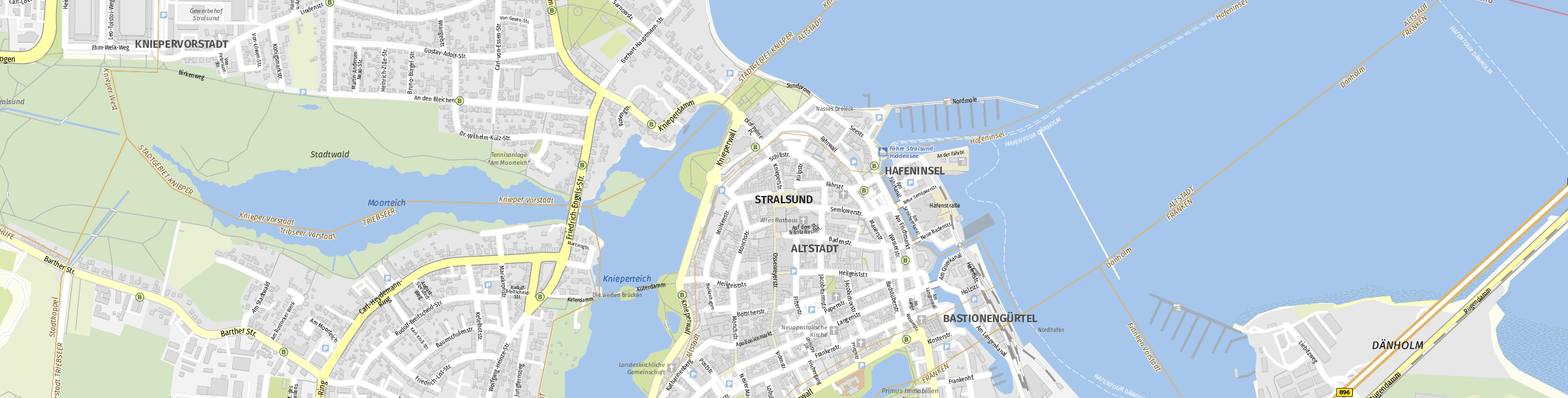 Stadtplan Stralsund zum Downloaden.