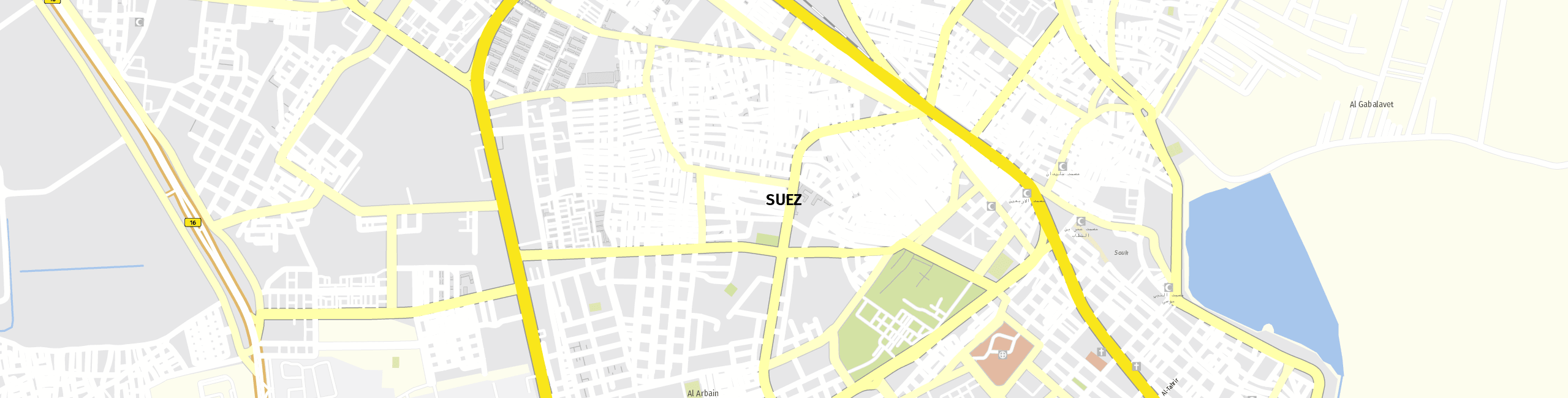 Stadtplan Suez zum Downloaden.
