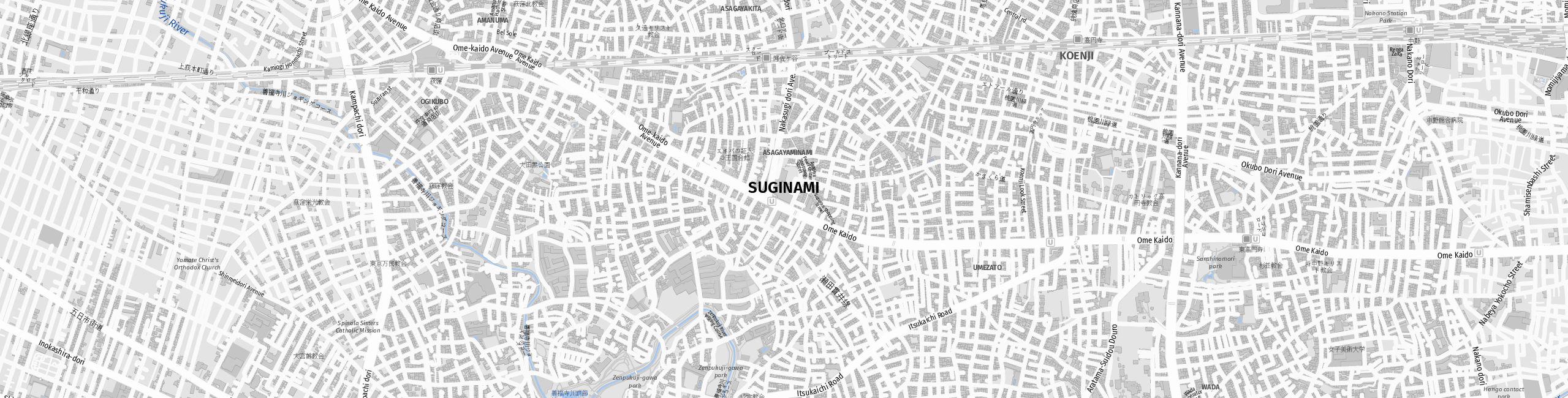 Stadtplan Suginami zum Downloaden.