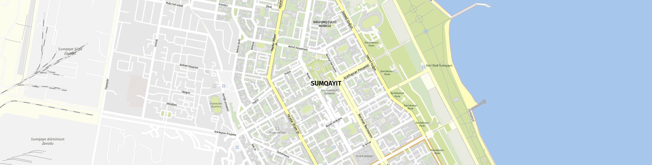 Stadtplan Sumqayit zum Downloaden.
