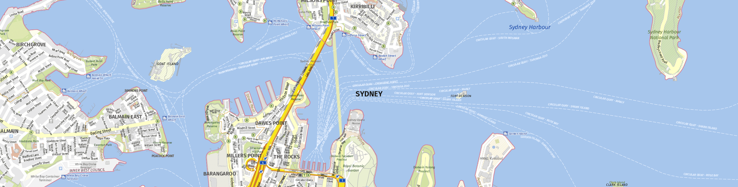 Stadtplan Sydney zum Downloaden.