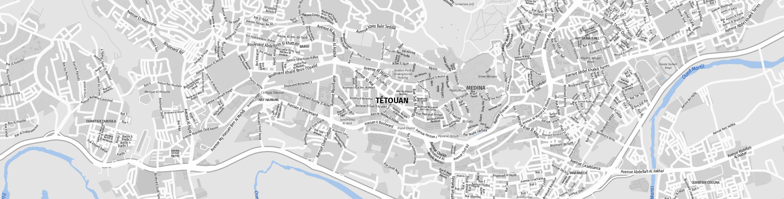 Stadtplan Tétouan zum Downloaden.