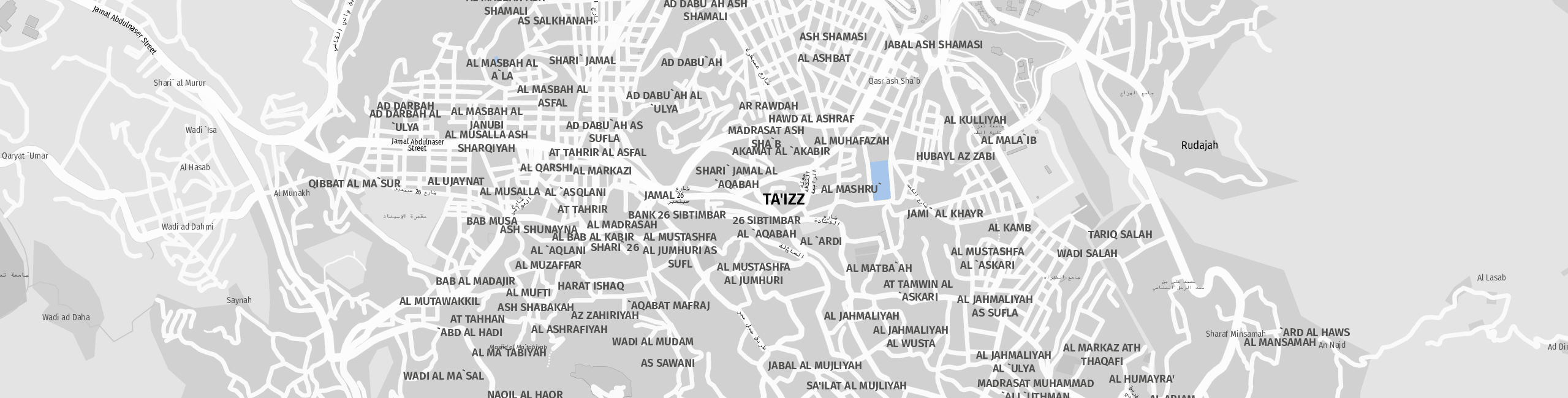 Stadtplan Taizz zum Downloaden.
