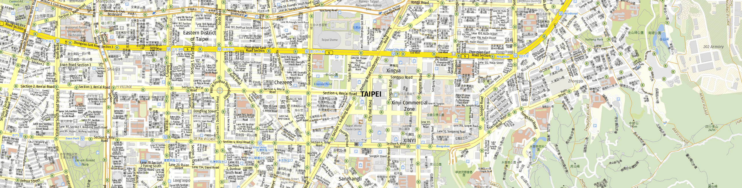Stadtplan Taipei City zum Downloaden.