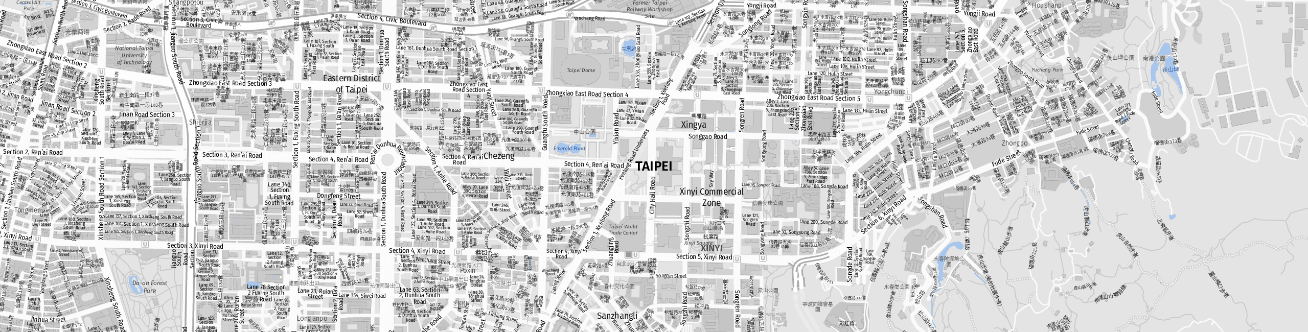 Stadtplan Taipei City zum Downloaden.