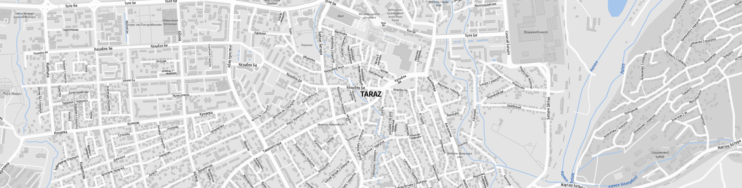 Stadtplan Taraz zum Downloaden.