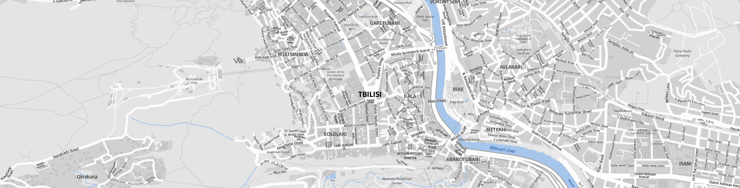 Stadtplan Tbilisi zum Downloaden.