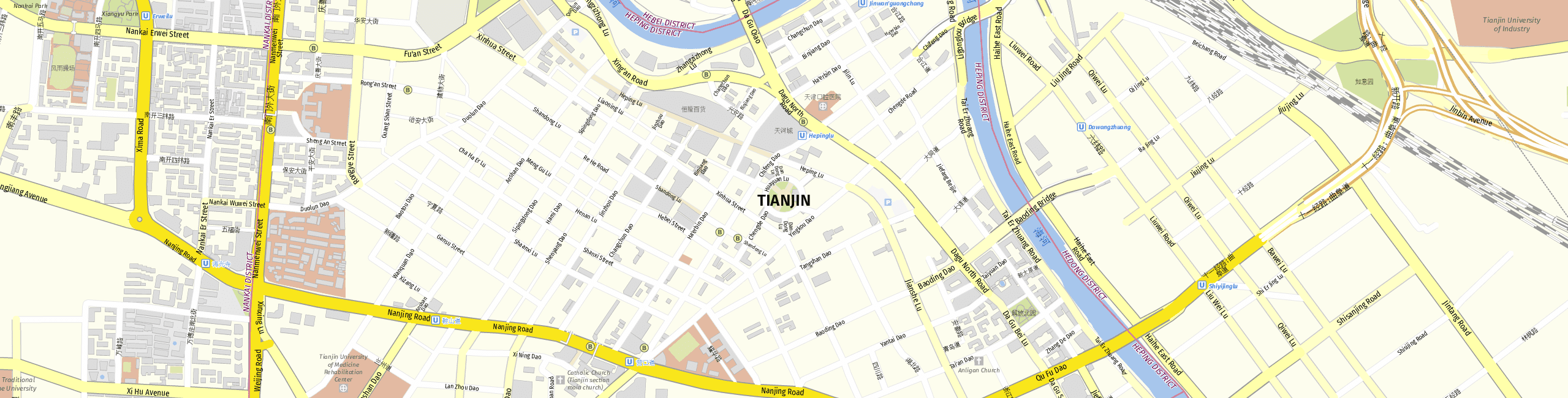 Stadtplan Tianjin zum Downloaden.