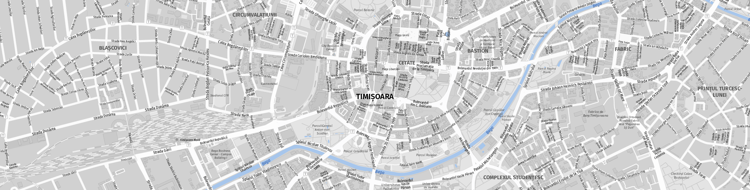 Stadtplan Timișoara zum Downloaden.