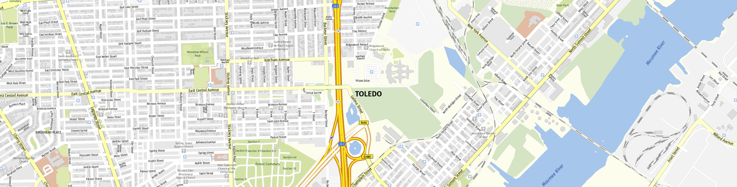 Stadtplan Toledo zum Downloaden.