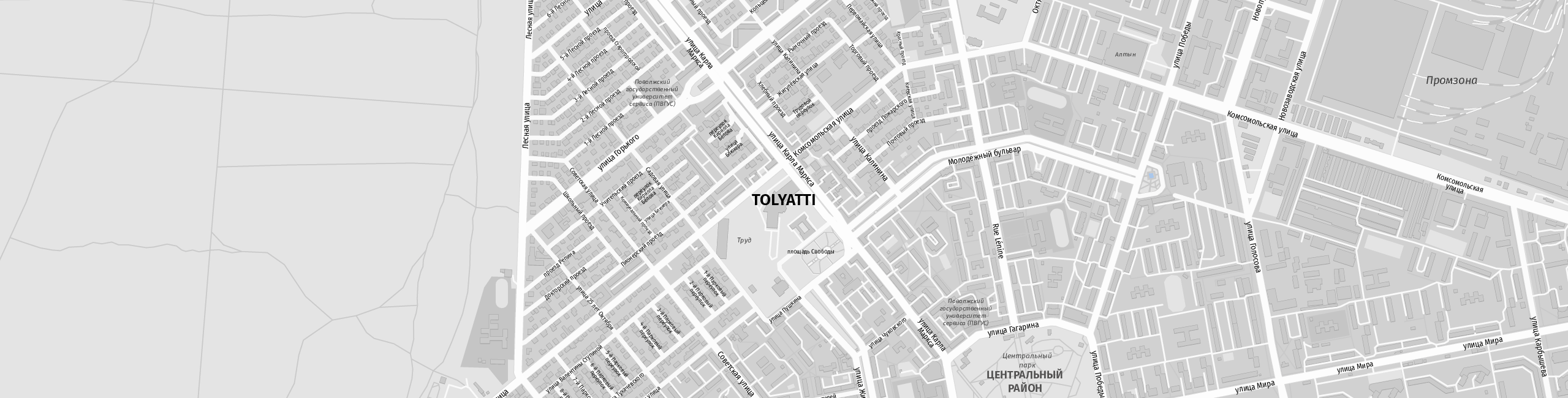 Stadtplan Toljatti zum Downloaden.