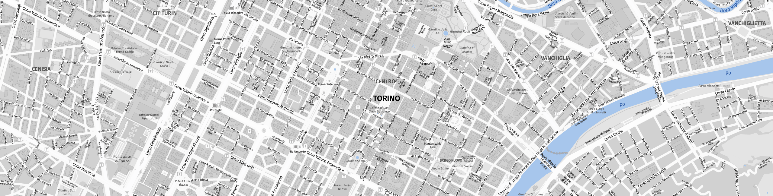 Stadtplan Torino zum Downloaden.