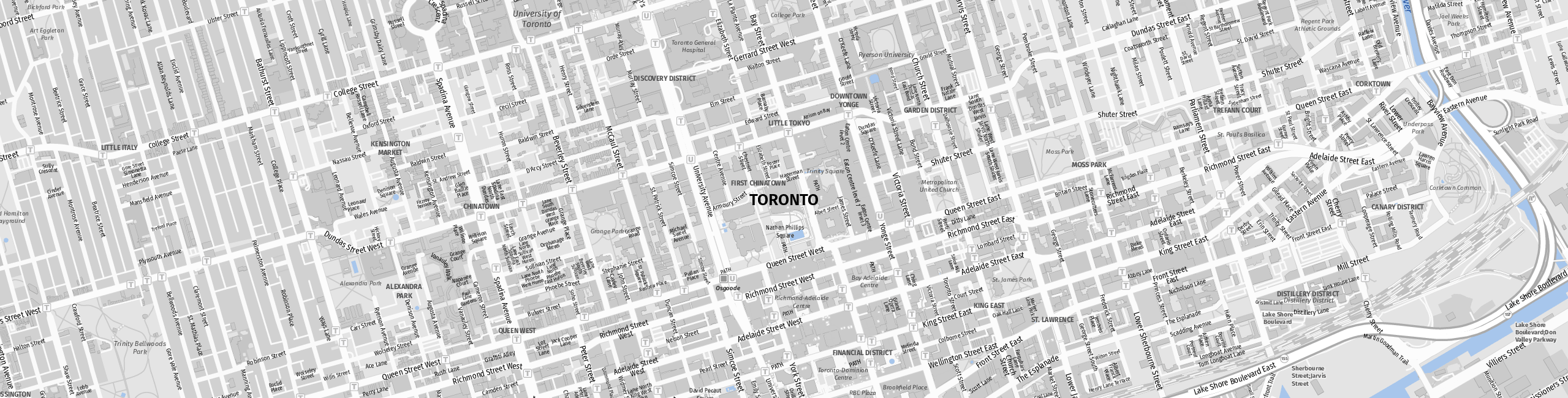 Stadtplan Toronto zum Downloaden.