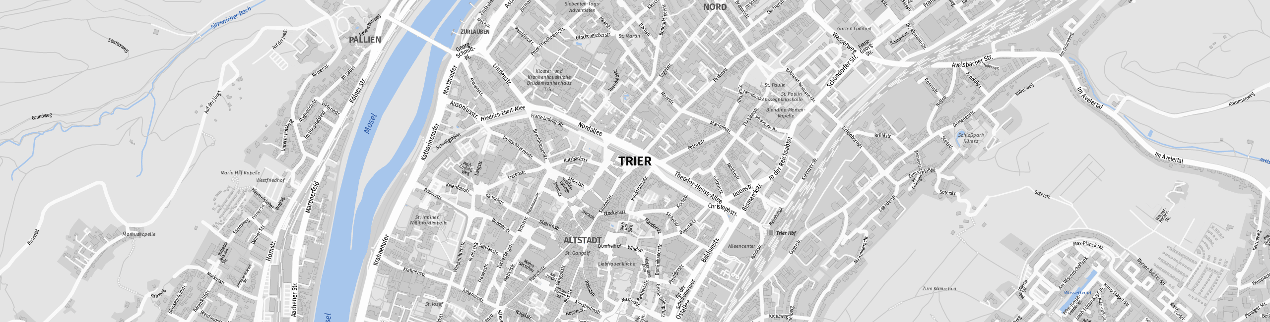 Stadtplan Trier zum Downloaden.