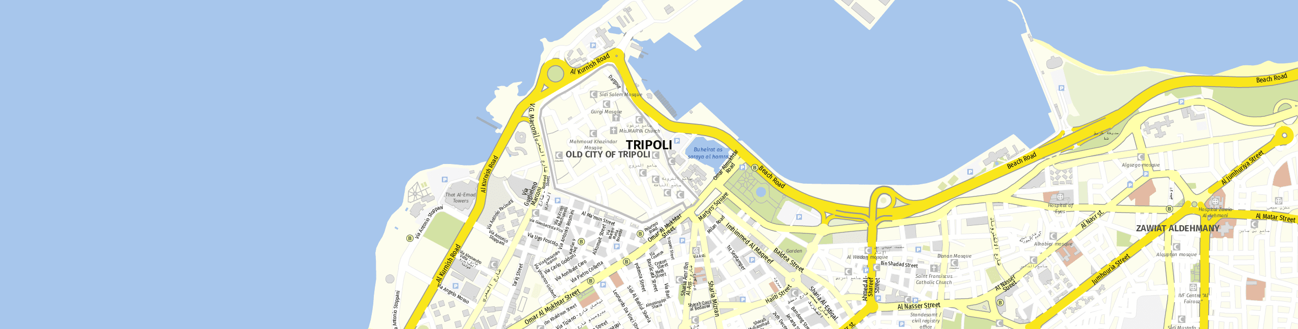 Stadtplan Tripolis zum Downloaden.