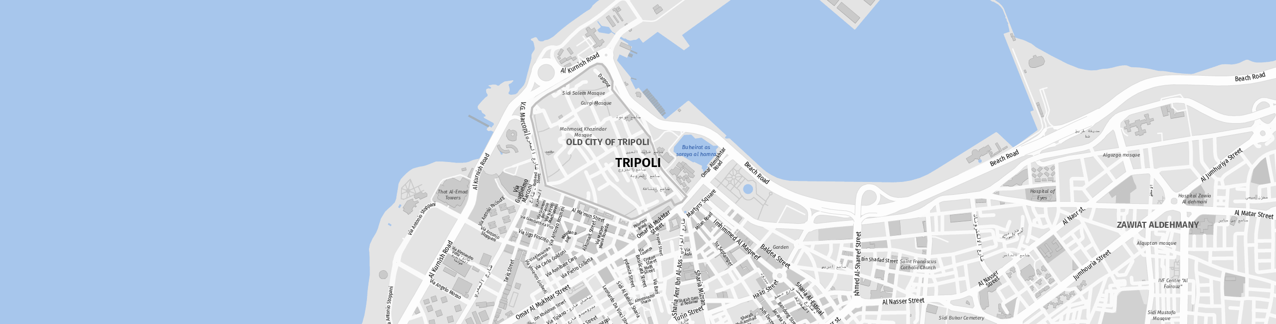 Stadtplan Tripolis zum Downloaden.