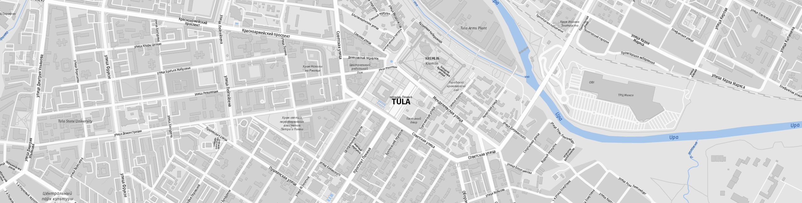 Stadtplan Tula zum Downloaden.