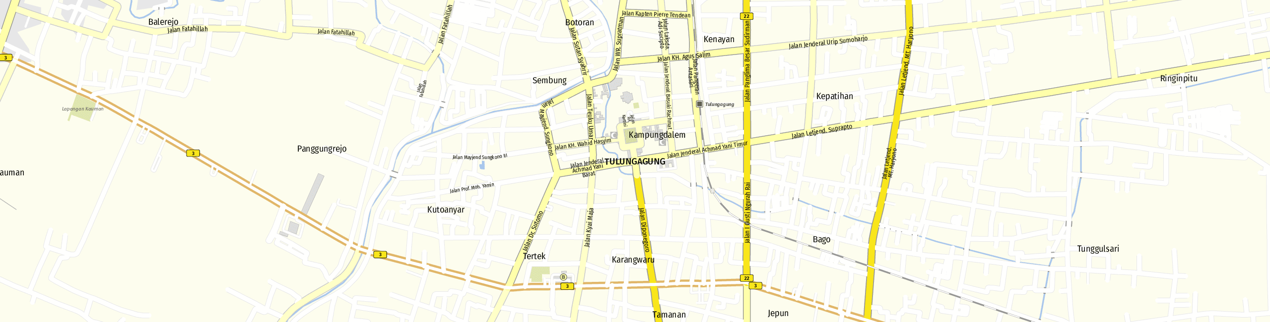 Stadtplan Tulungagung zum Downloaden.