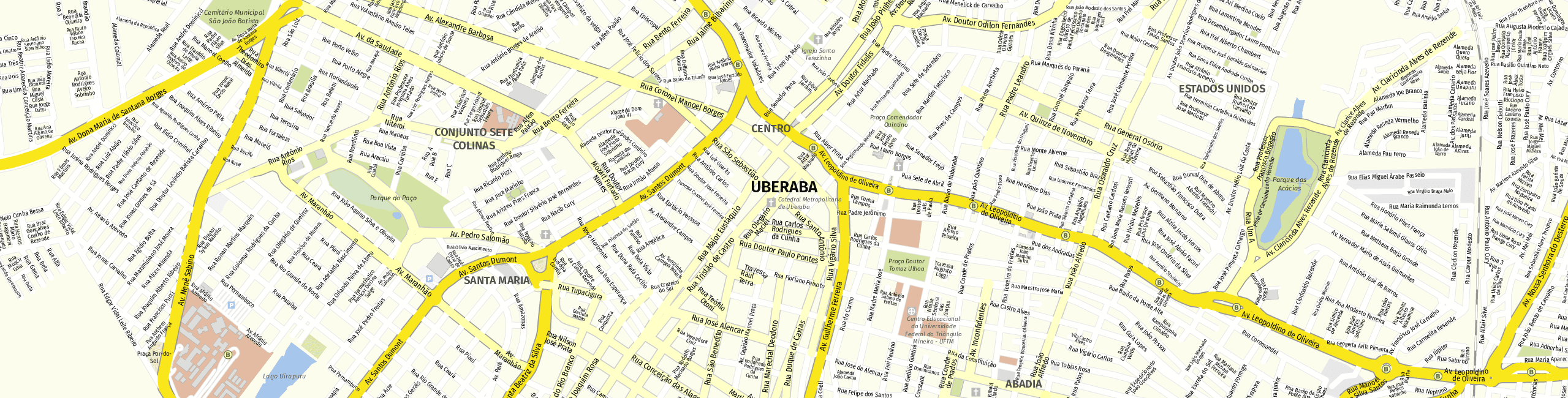Stadtplan Uberaba zum Downloaden.