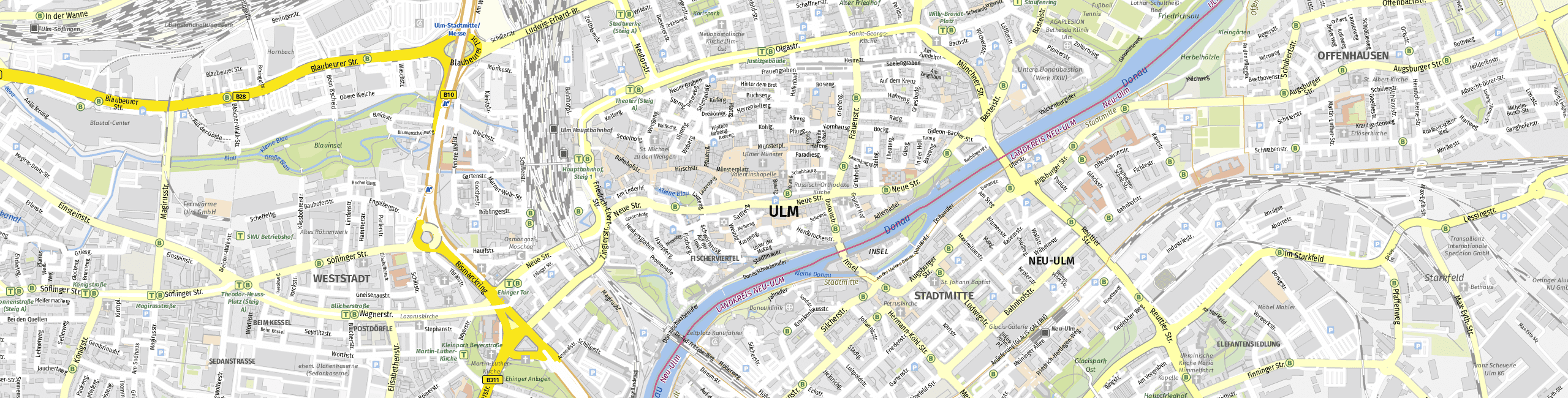 Stadtplan Ulm zum Downloaden.